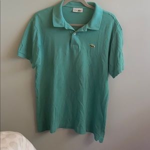 BARLEY WORN teal Lacoste shirt